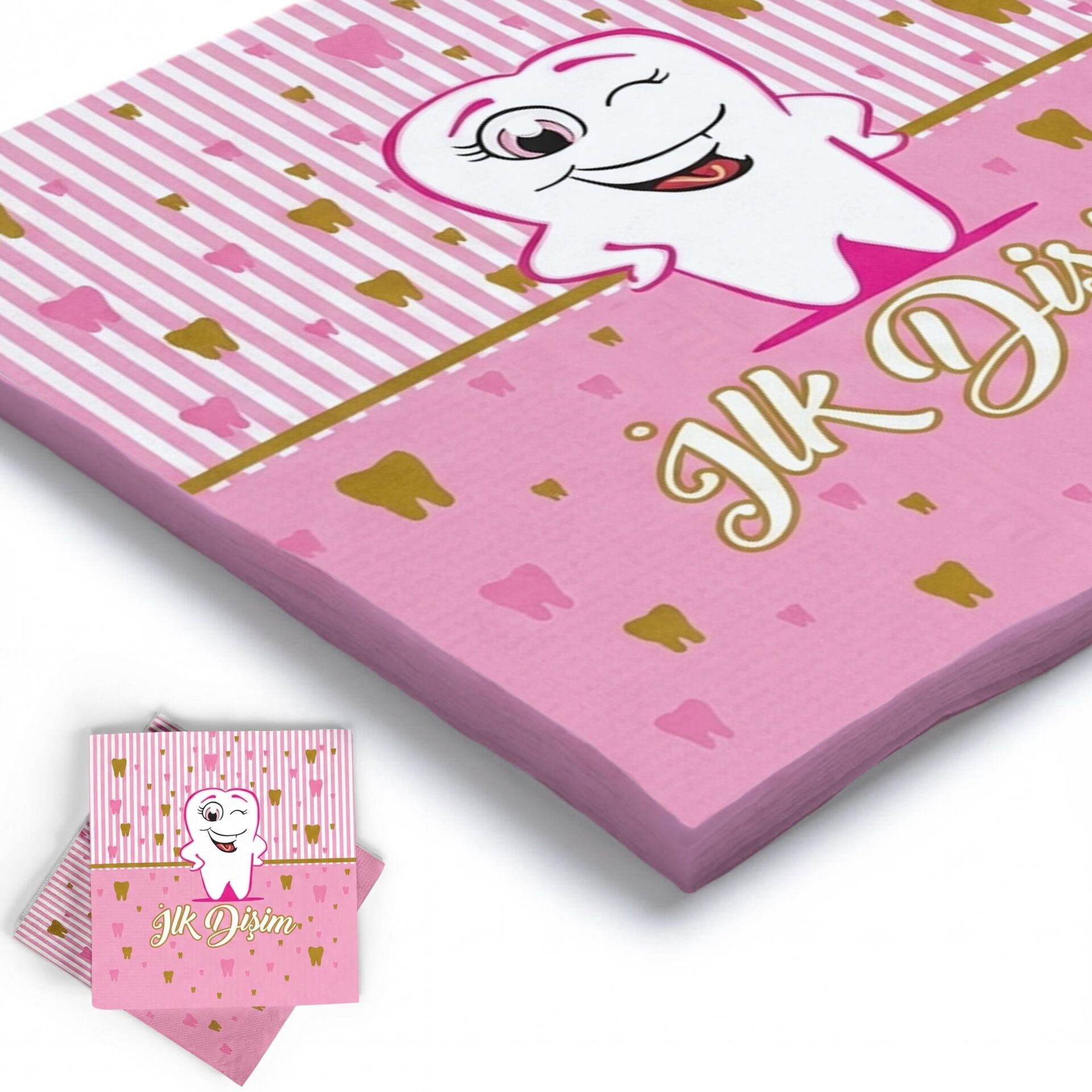 BASKILI PEÇETE DİŞ PEMBE BASKILI PEÇETE DİŞ PEMBE - Görsel 1