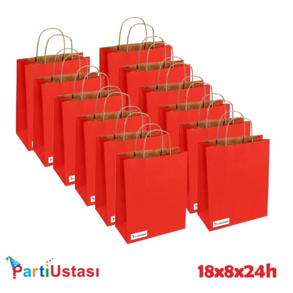 ÇANTA BÜKÜM SAPLI 18 X 8 X24 H (25AD) KIRMIZI