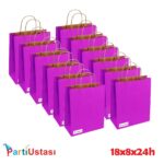 ÇANTA BÜKÜM SAPLI 18 X 8 X24 H (25AD) MOR