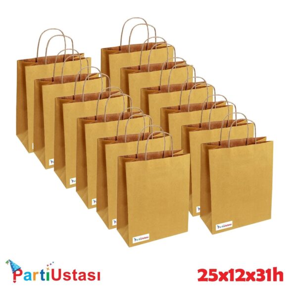ÇANTA BÜKÜM SAPLI 25 X 12 X 31 H (25AD) ALTIN