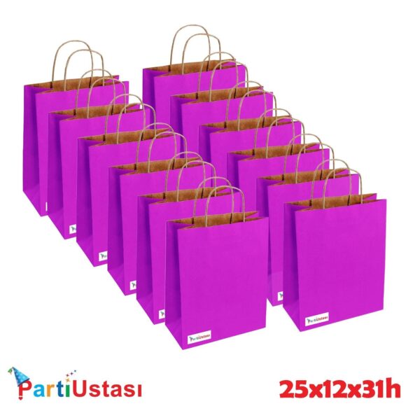 ÇANTA BÜKÜM SAPLI 25 X 12 X 31 H (25AD) MOR