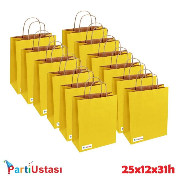 ÇANTA BÜKÜM SAPLI 25 X 12 X 31 H (25AD) SARI