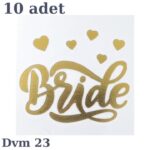 DÖVME BRİDE ALTIN KALP NO:23 10 LU