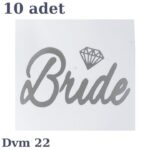 DÖVME BRİDE GÜMÜŞ ELMAS NO:22 10 LU