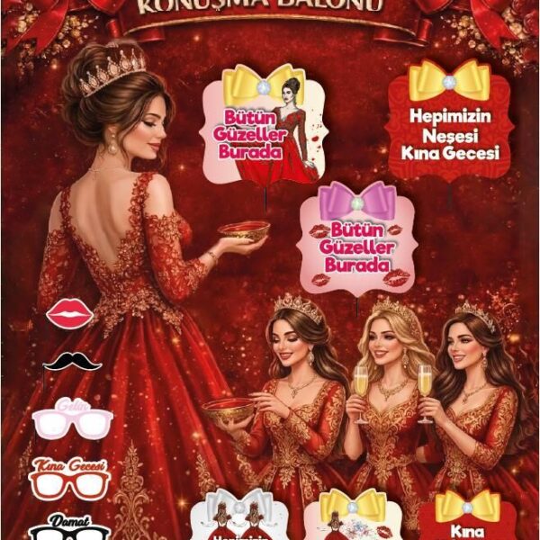 KONUŞMA BALONU SET 12 Lİ KINA YENİ