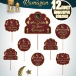KONUŞMA BALONU SET 12 Lİ RAMAZAN KIRMIZI