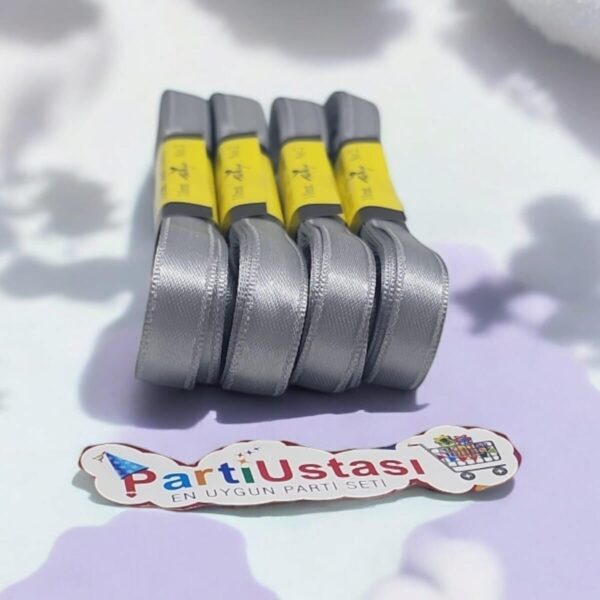 KURDELE SATEN 2 CM 10 METRE (1 PK 10 AD) GÜMÜŞ
