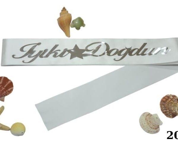KUŞAK İYİKİ DOĞDUN BEYAZ GÜMÜŞ