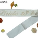 KUŞAK TAŞLI BRİDE TO BE BEYAZ ALTIN