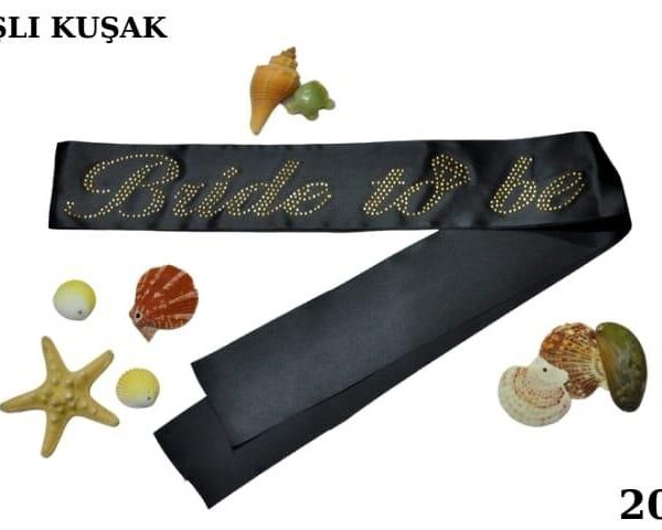 KUŞAK TAŞLI BRİDE TO BE SİYAH ALTIN