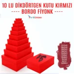 KUTU 10 LU DİKDÖRTGEN KIRMIZI