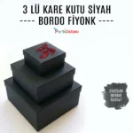 KUTU 3 LÜ KARE SİYAH