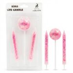 MUM İTHAL 10 CM NO:670 PEMBE SİMLİ