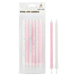 MUM İTHAL 15 CM NO:965 SİMLİ PEMBE/BEYAZ