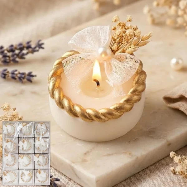 MUM TN POLYESTER VARAKLI MUMLUK ÖRGÜ SÜSLÜ 12 Lİ