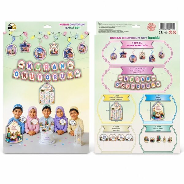 PARTİ SETİ KURAN OKUYORUM RENKLİ