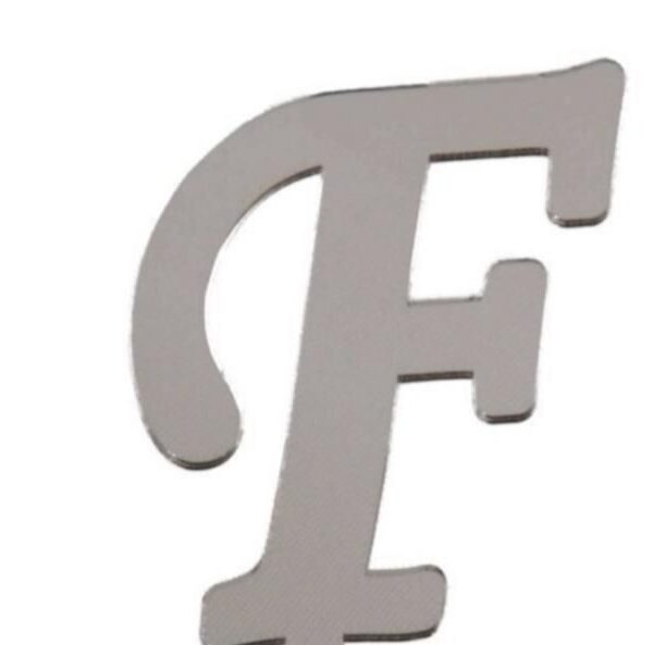 PLEKSİ 20 Lİ HARF GÜMÜŞ NO:F