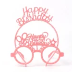 PLS RENKLİ GÖZLÜK TAÇ HAPPY BİRTHDAY PEMBE