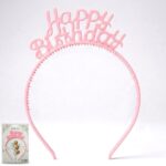 PLS RENKLİ TAÇ HAPPY BİRTHDAY PEMBE