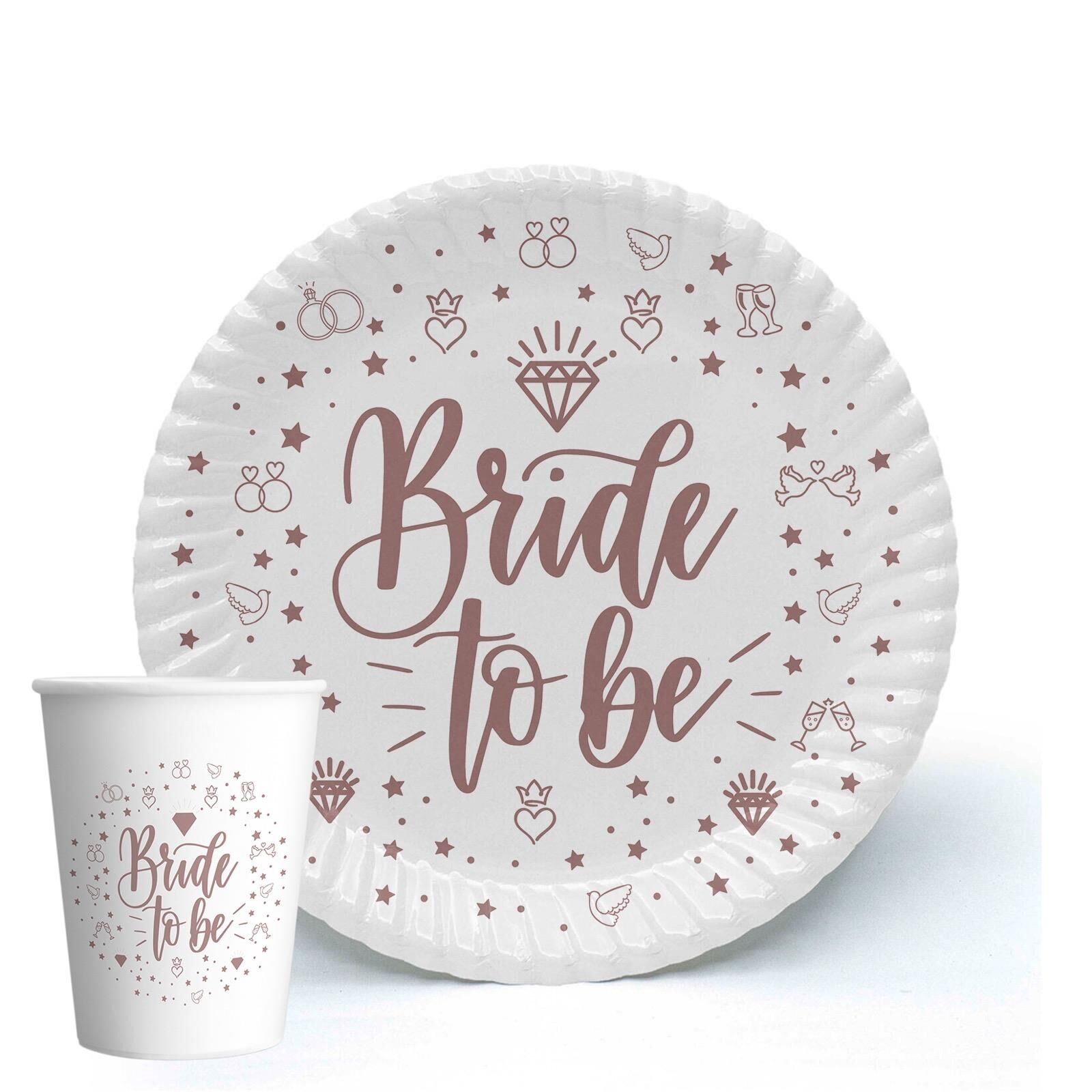 TABAK BARDAK BRIDE TO BE BEYAZ TABAK BARDAK BRIDE TO BE BEYAZ - Görsel 1