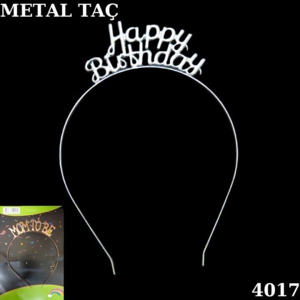 TAÇ METAL HAPPY BIRTHDAY GÜMÜŞ