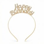 TAÇ TAŞLI METAL HAPPY BIRTHDAY GOLD