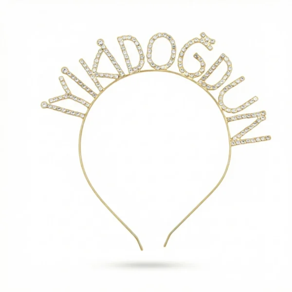 TAÇ TAŞLI METAL İYİKİ DOĞDUN GOLD YENİ
