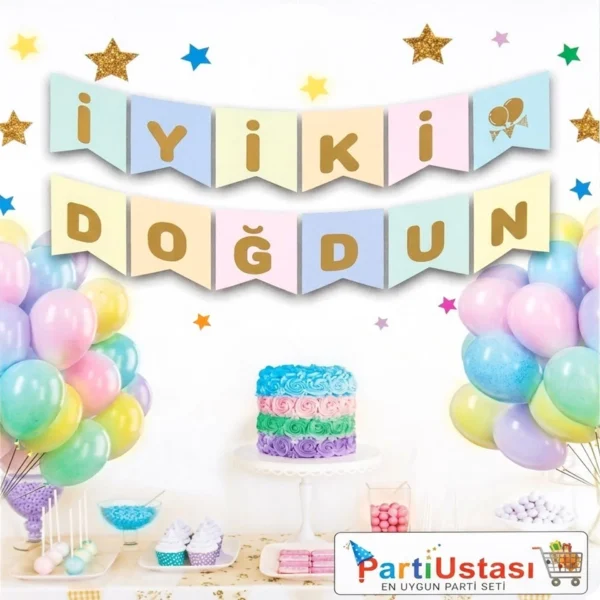 YAZI VARAKLI ZARF BANNER İYK DOĞDUN MACARON GOLD