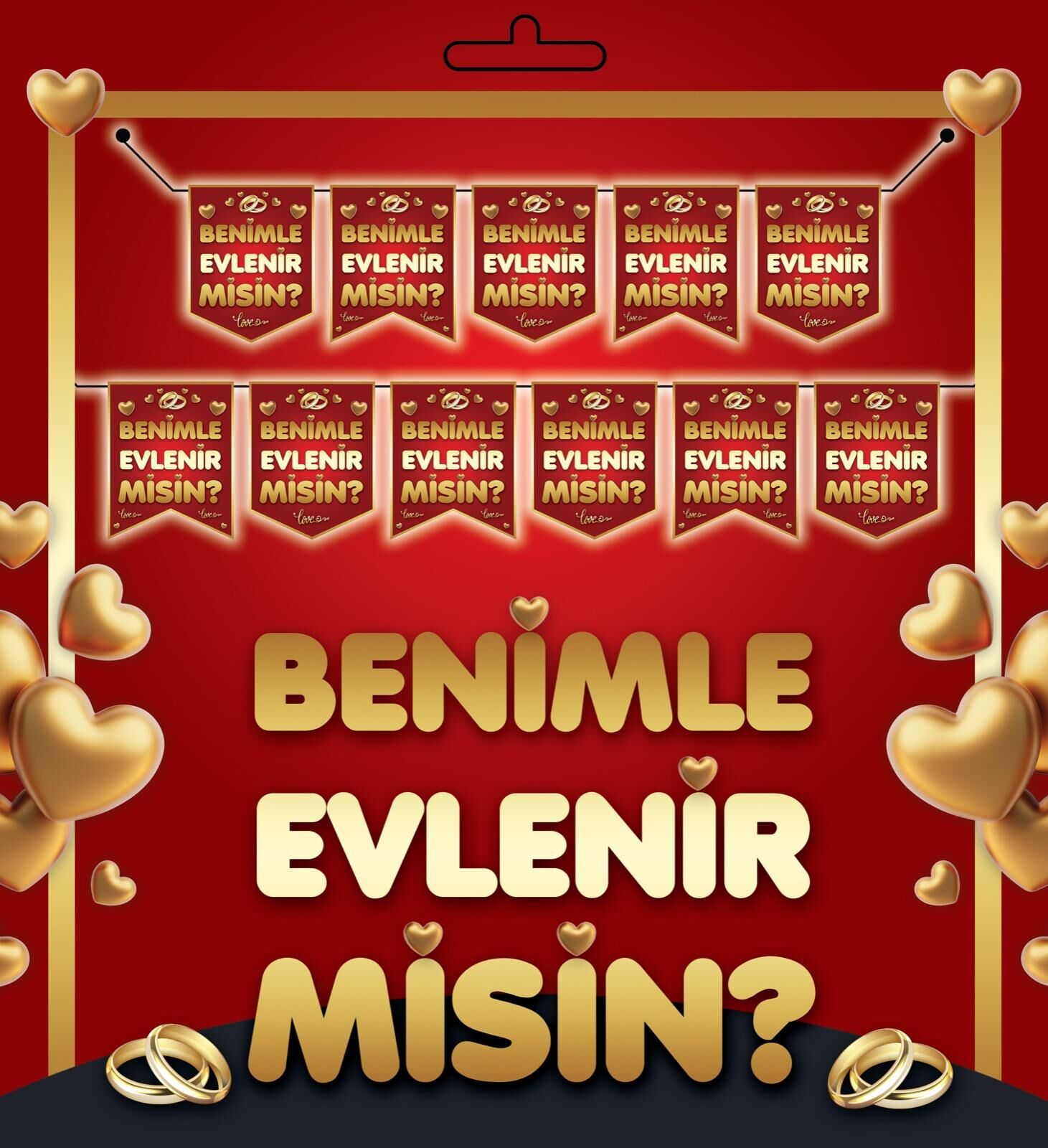 YAZI ZARF BANNER BENİMLE EVLENİRMİSİN YAZI ZARF BANNER BENİMLE EVLENİRMİSİN - Görsel 1