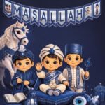 YAZI ZARF BANNER MAŞALLAH LACİVERT YENİ