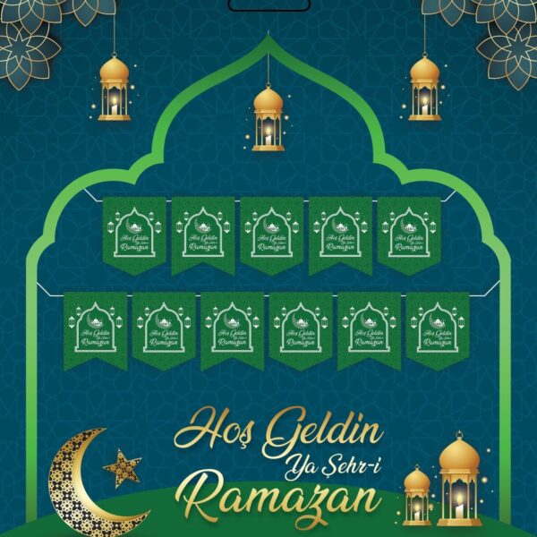YAZI ZARF BANNER RAMAZAN YEŞİL
