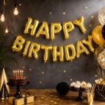 SET HAPPY BİRTDAY FOLYO BALON ALTIN